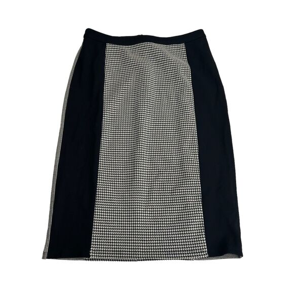 weekend max mara Black White houndstooth pencil skirt size M - Picture 1 of 11